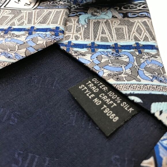 Traditional Craft Book of Kolls Silk Tie Blue - Picture 9 of 16